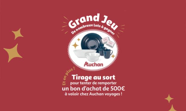 Jeu Auchan : séjour, porcelaines et vignettes Comptoir de Famille