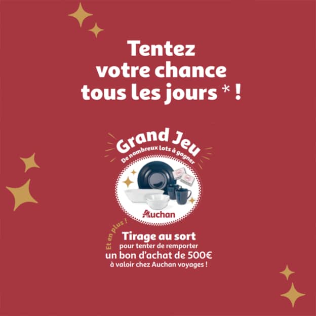Jeu Auchan : séjour, porcelaines et vignettes Comptoir de Famille