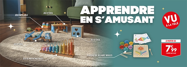 Vu à la télé : Les jouets en bois Aldi dès 7,99€ l'unité ou le set