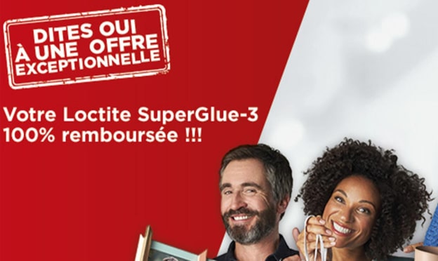 ODR : Colle Loctite Super Glue-3 gratuite car 100% remboursée