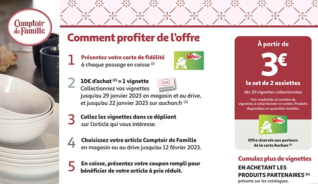 Comment obtenir les produits Comptoire de Famille à moindres frais chez Auchan ?