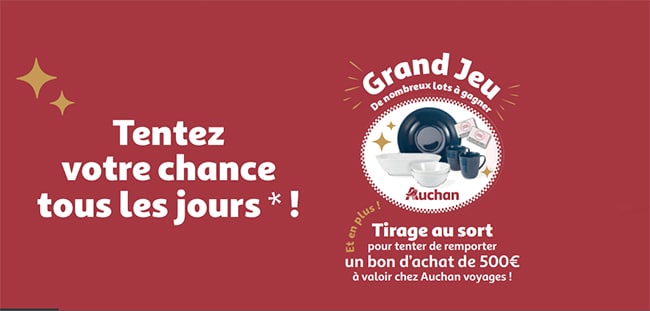 Gagnez un bon Voyage Auchan de 500€ et des produits ou vignettes Comptoir de Famille