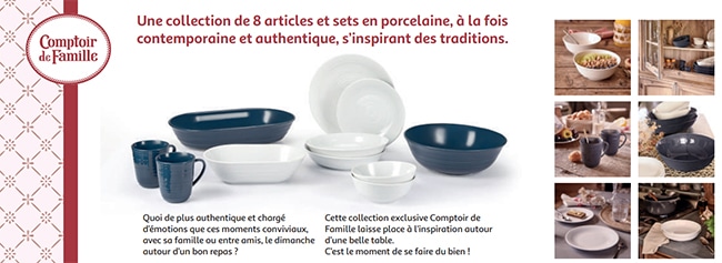 Vaiselle en porcelaine Comptoir de famille à petit prix chez Auchan