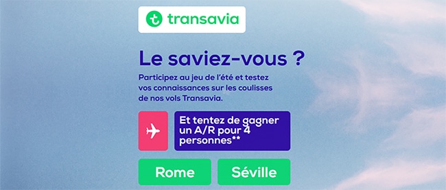 Tentez de gagner des billets d’avion pour Séville ou Rome avec Transavia