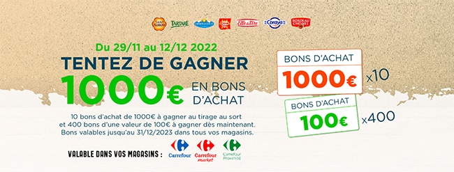 Tentez de gagner des bons avec Carrefour