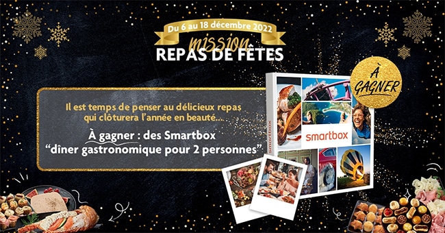 Gagnez un dîner avec boisson pour 2 personnes avec le jeu de Noël de Cora