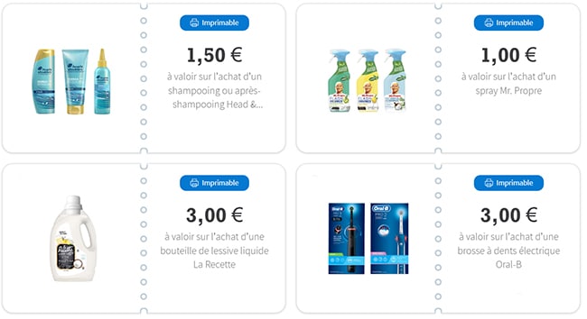 coupons de remise Procter & Gamble