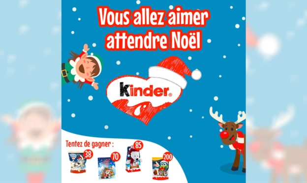 Concours calendrier de l’Avent Kinder Noël 2023 : 393 lots