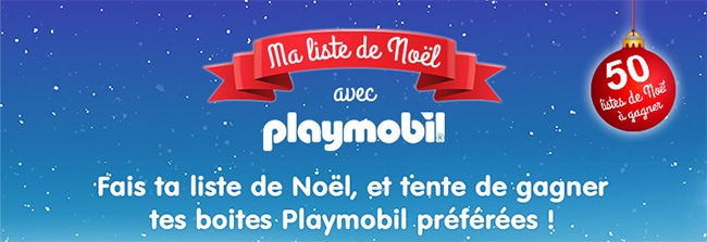 Ma liste de Noël avec My TF1 : 50 lots Playmobil à gagner