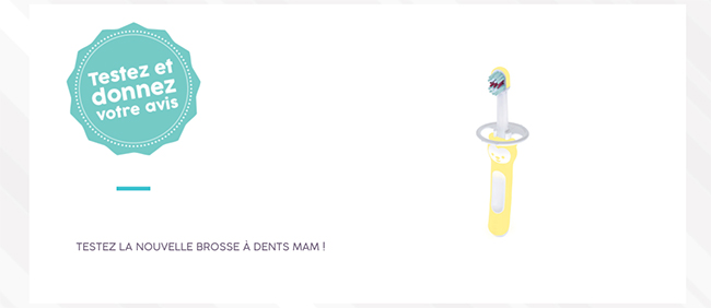 Testez gratuitement Ma Première Brosse à Dents Mam avec Aufeminin