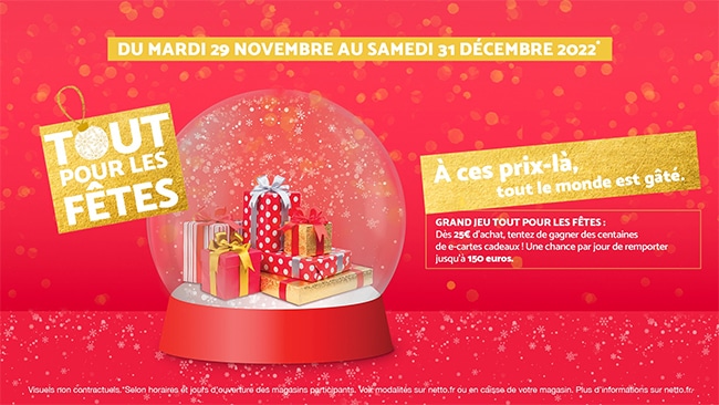 Tentez de gagner une e-cartes cadeaux Netto