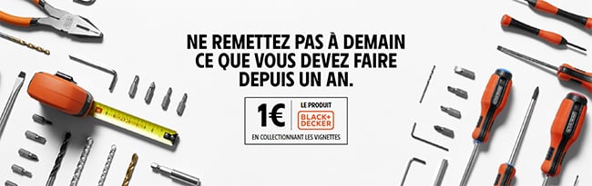 Op Black Decker Intermarché à vignettes