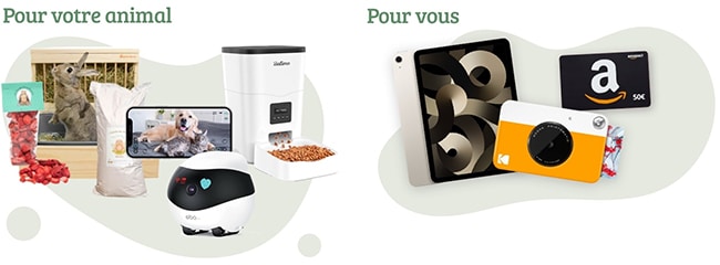 Les cadeaux à gagner avec Yummypets