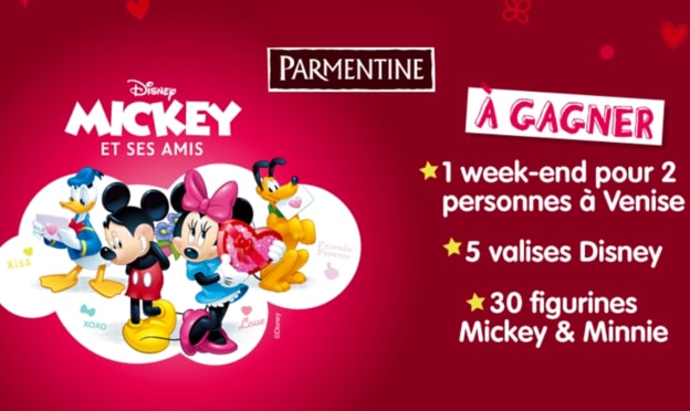 Jeu St Valentin Parmentine : Séjour à Venise et lots Disney à gagner