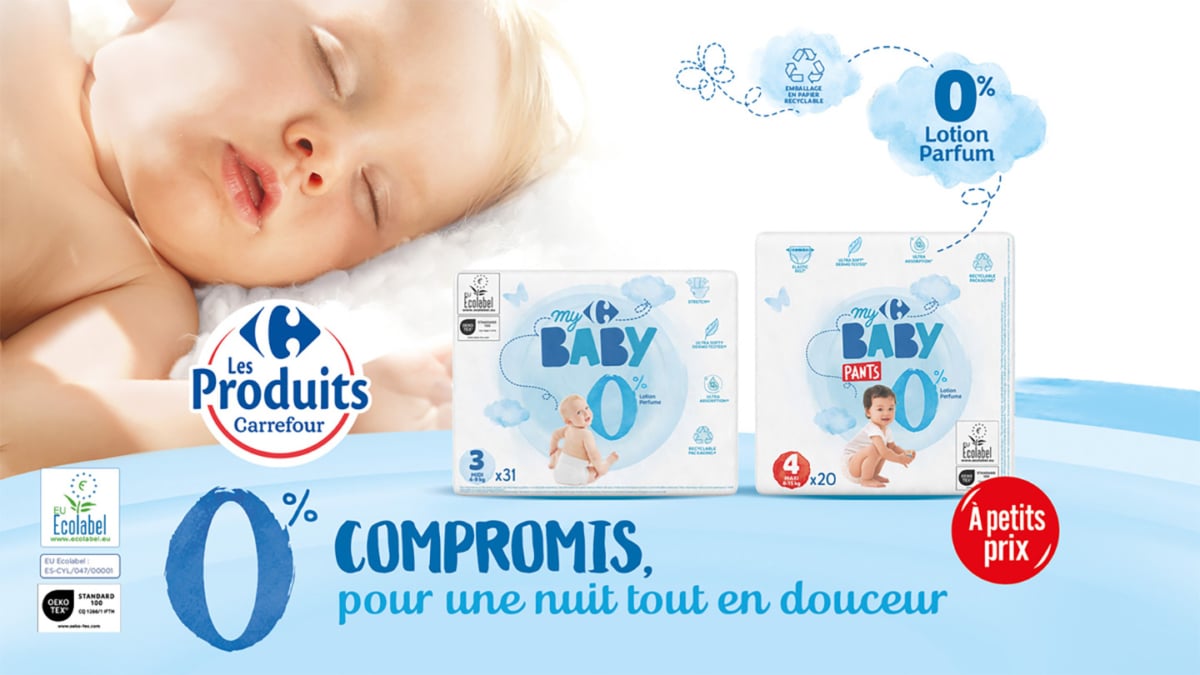 Test de couches My Carrefour Baby 0% : 3’000 packs gratuits