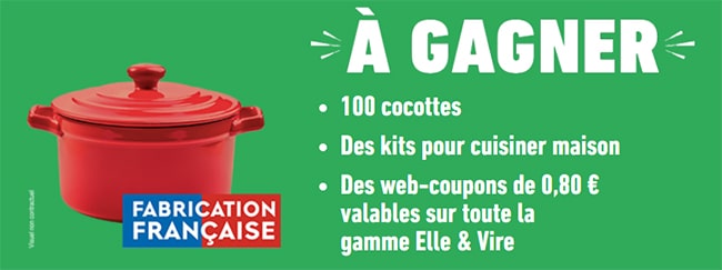 Les cadeaux à gagner au grand jeu Cuisinez Vrai Cuisinez Maison Elle & Vire