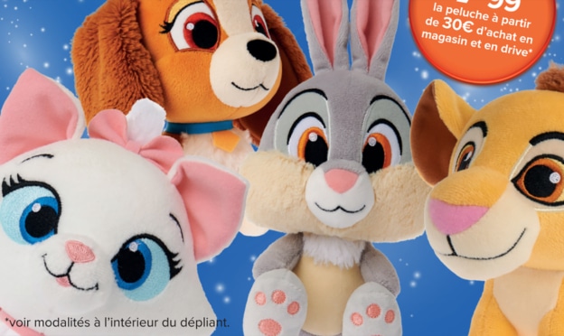 Carrefour : Collection de peluches Disney à 7,99€ (au lieu de 16,99€)