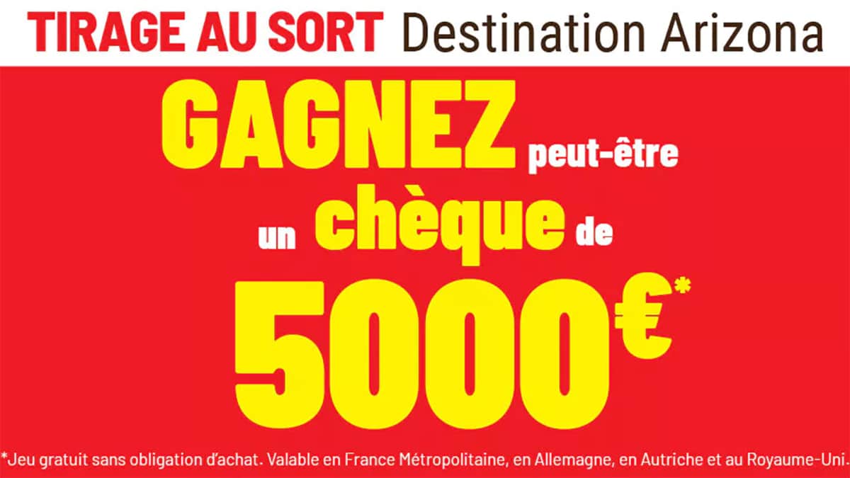 Jeu Atlas For Men Destination Arizona : 5’000€ euros à gagner