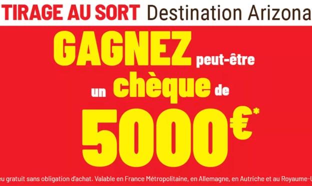 Jeu Atlas For Men Destination Arizona : 5’000€ euros à gagner