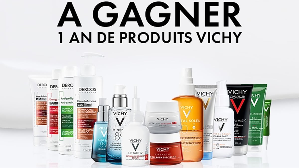 Jeu Vichy : Un an de cosmétiques avec 25 soins à gagner