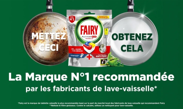 Échantillons gratuits de 3 capsules lave-vaisselle Fairy