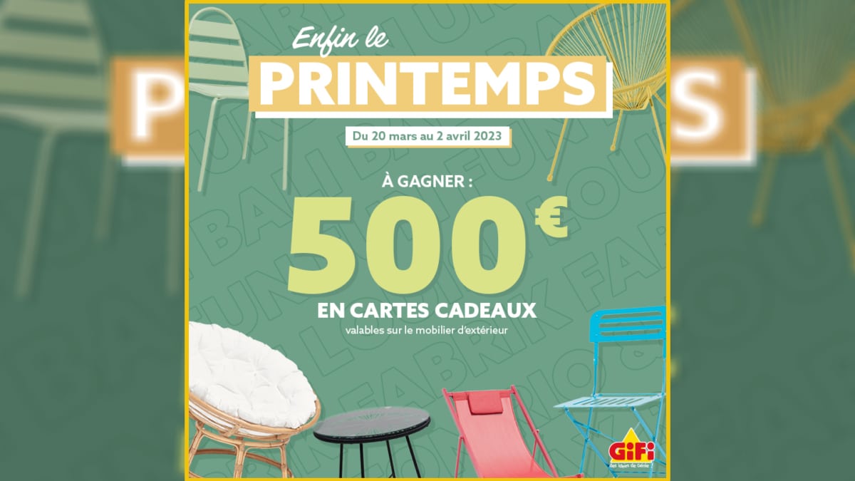 Jeu GiFi Enfin le Printemps : 500€ de cartes cadeaux à gagner