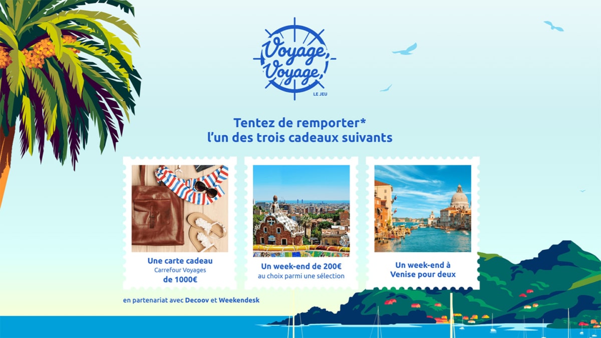 Jeu Carrefour Voyages : Week-ends à gagner
