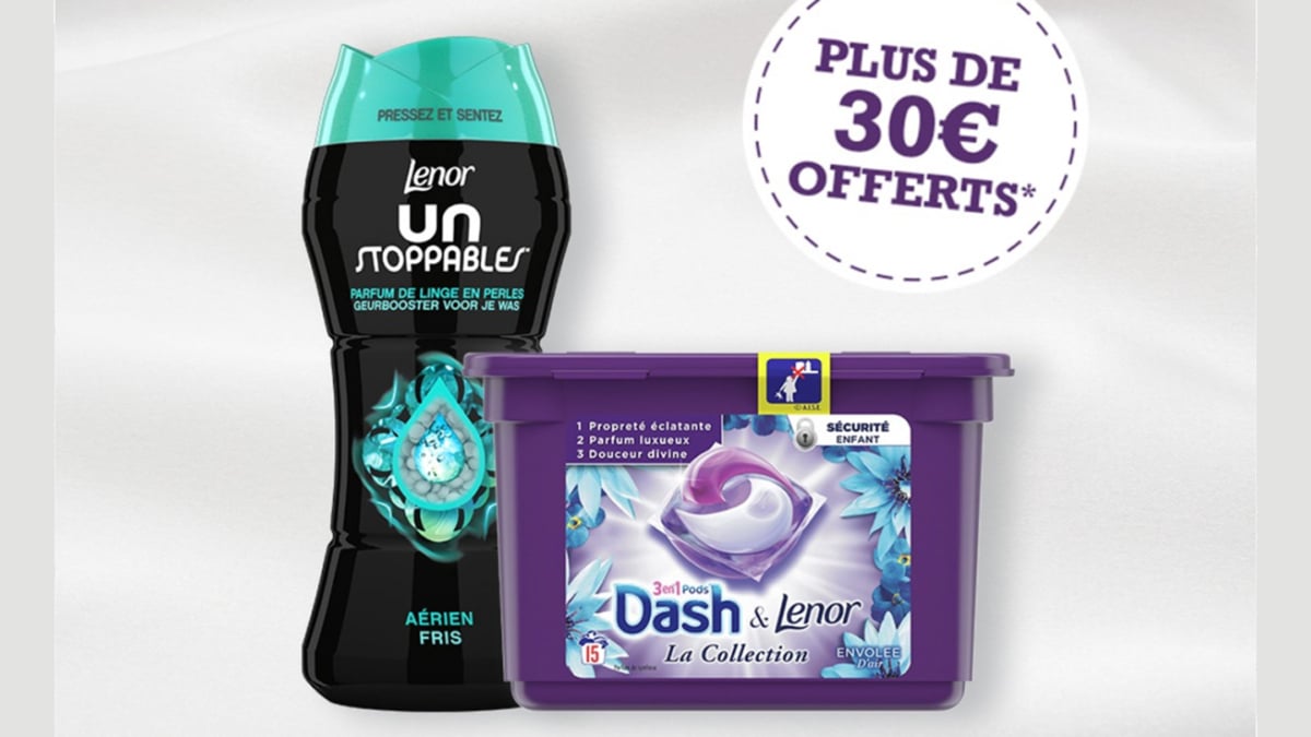 Jeu Envie de Plus : 48 packs Dash Pods et Lenor à gagner