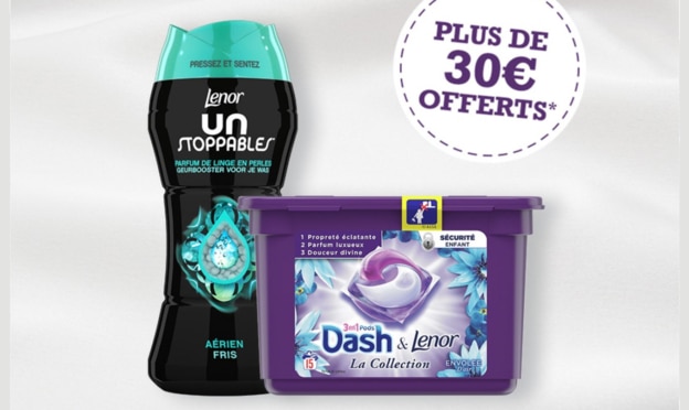 Jeu Envie de Plus : 48 packs Dash Pods et Lenor à gagner