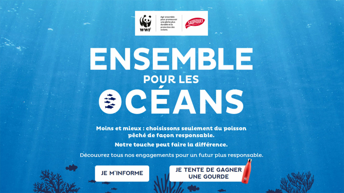 Jeu Saupiquet Ensemble pour les océans : 100 gourdes WWF à gagner