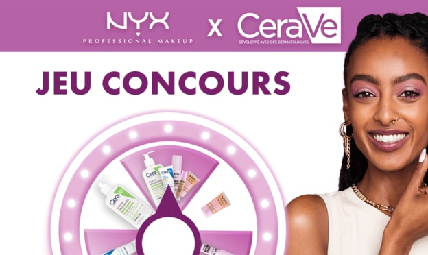 Jeu L’Oréal : 20 coffrets de cosmétiques NYX & CeraVe à gagner