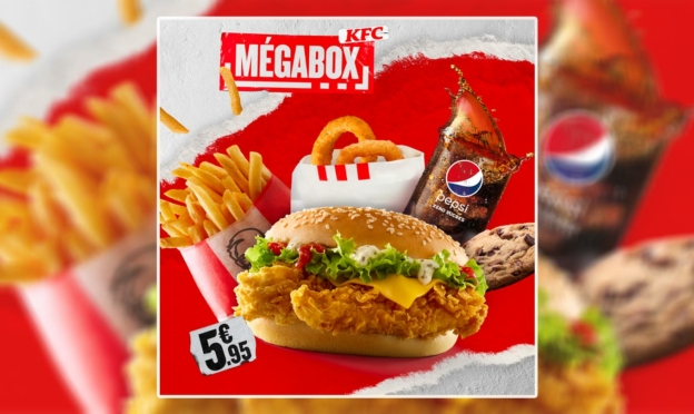 KFC : Méga Box en édition limitée (5,95€ les 5 produits)