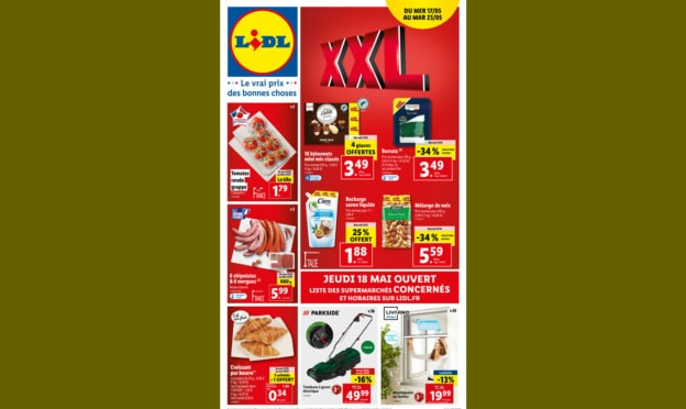 Catalogue Lidl « XXL » du mercredi 17 au mardi 23 mai 2023