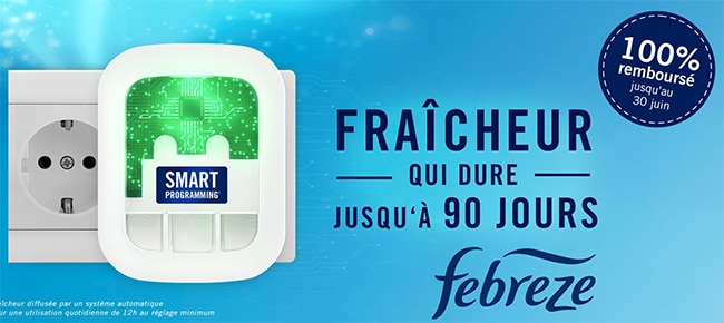 Diffuseur électrique Febreze Smart gratuit car remboursé