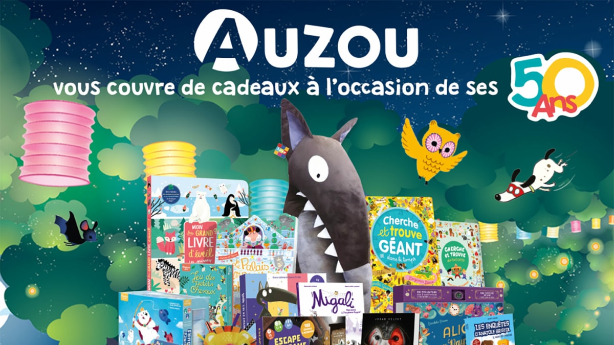 Concours Auzou 50 ans avec achat : 1’000 cadeaux à gagner