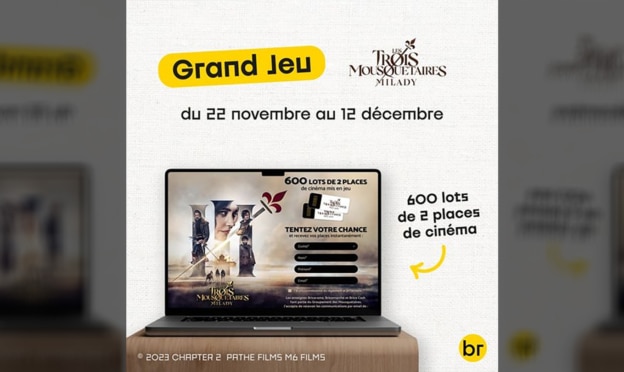 Jeu Bricorama 3 Mousquetaires : 1’200 places de ciné à gagner