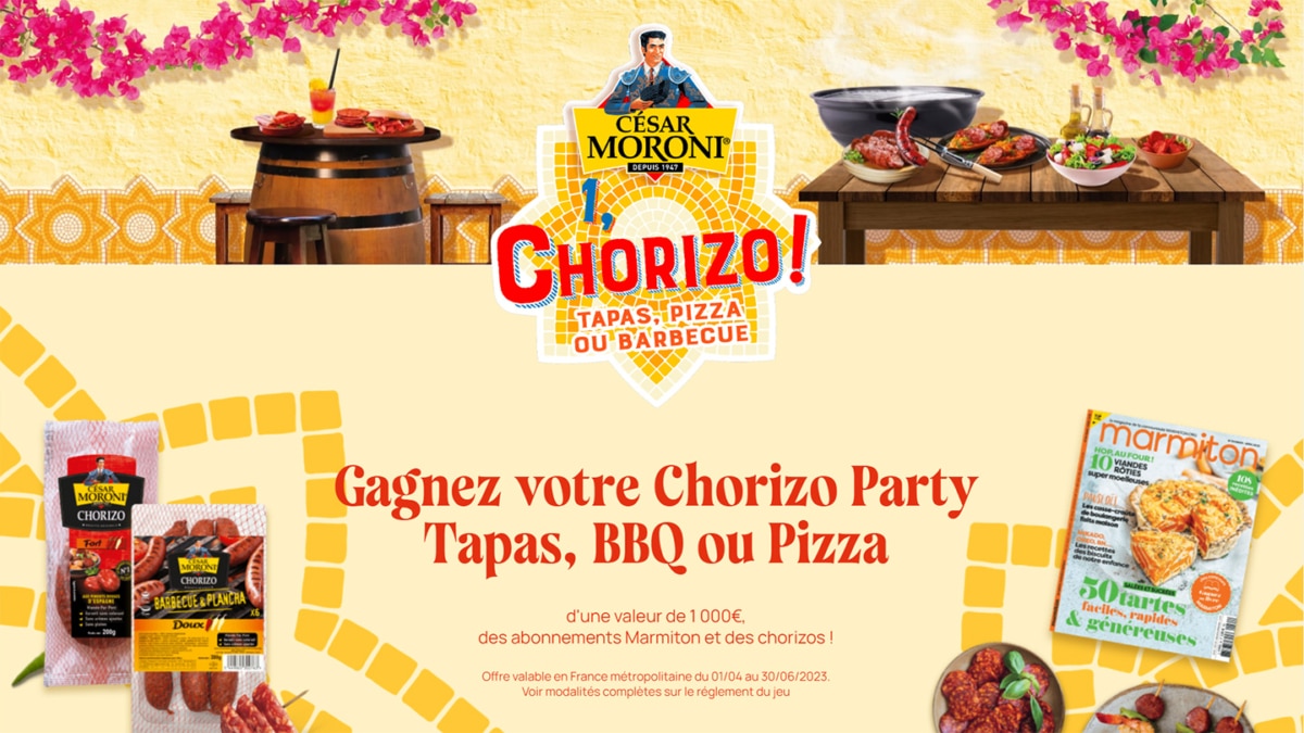 Gagnez une box Chorizo Party, un abonnement à Marmiton ou un chorizo avec Cesar Moroni