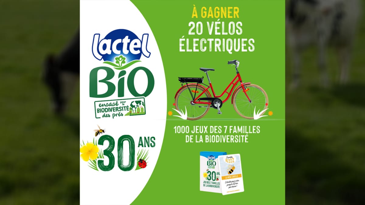 Jeu 30 ans Lactel Bio : 20 vélos électriques et 1’000 cadeaux à gagner