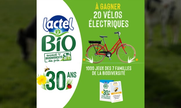 Jeu 30 ans Lactel Bio : 20 vélos électriques et 1’000 cadeaux à gagner