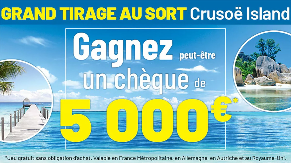 Jeu Atlas For Men Crusoë Island : 5’000€ à gagner