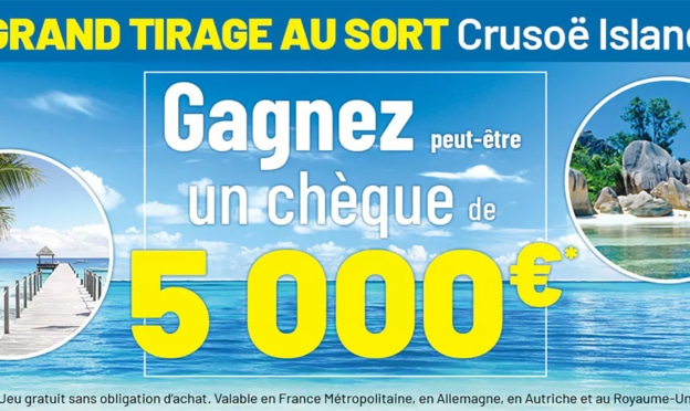 Jeu Atlas For Men Crusoë Island : 5’000€ à gagner