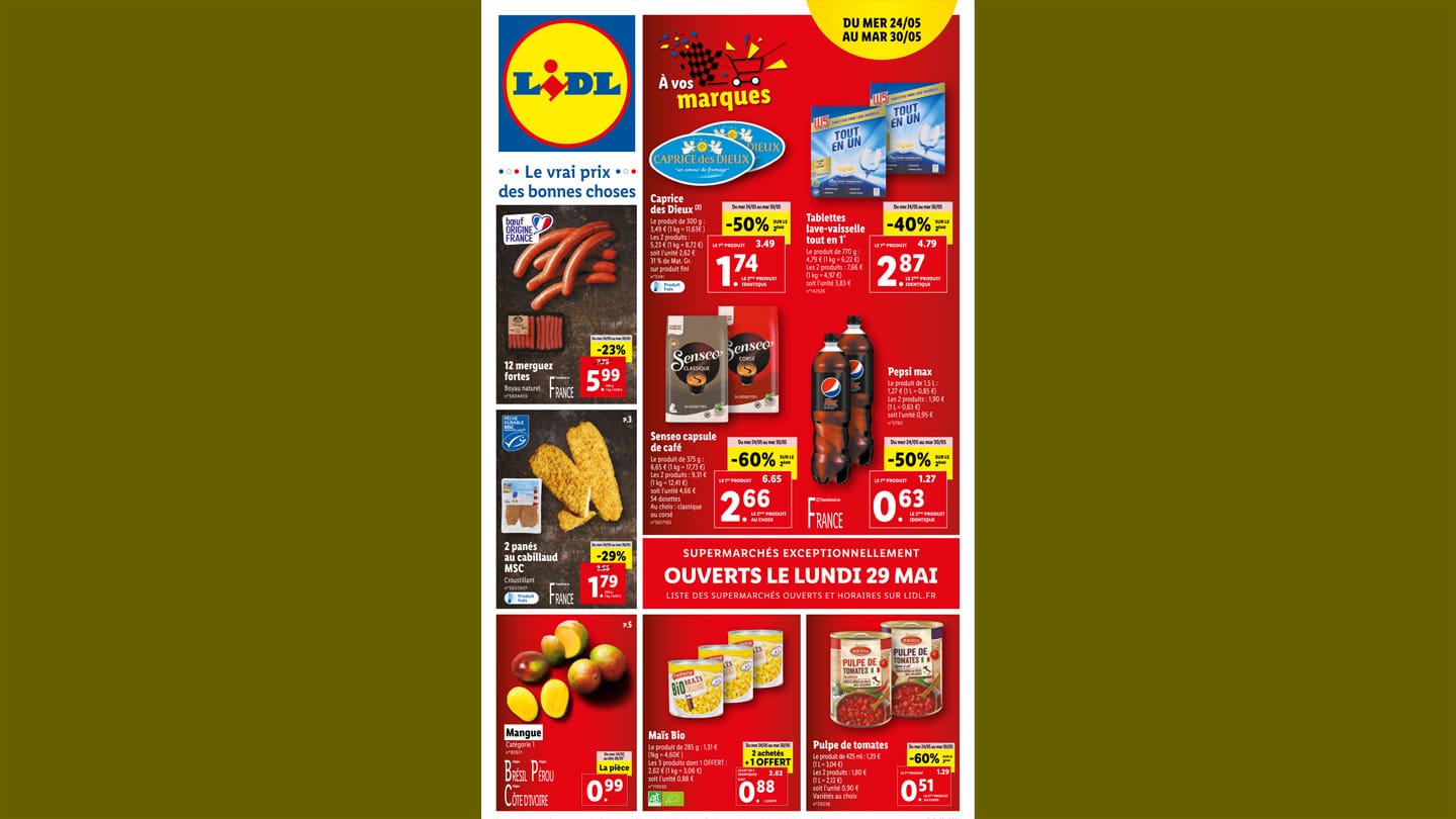 Catalogue Lidl "A vos marques" du 24 au 30 mai 2023