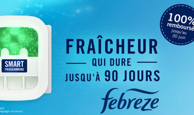 Diffuseurs électriques Febreze Smart gratuits car 100% remboursés