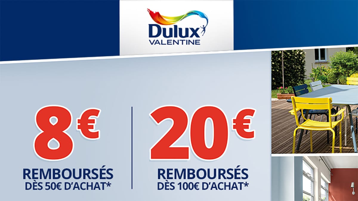 ODR Dulux Valentine : De 8 à 20€ remboursés