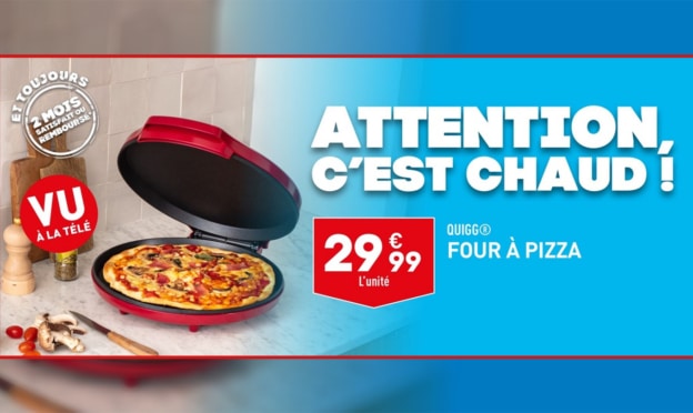 Aldi : Four à Pizza électrique Quigg pas cher à 29,99€ seulement