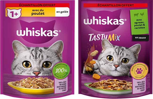 Recevez un échantillon de sachet fraîcheur Whiskas