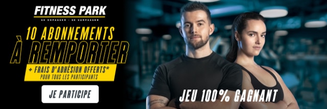 Tentez de gagner un an d’abonnement à Fitness Park