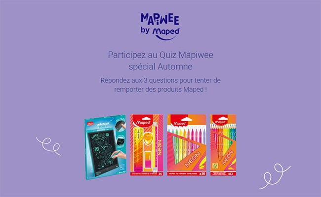 Gagnez des produits Maped avec Mapiwee