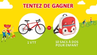 Jeu Tour de France Croquons la Vie & Vittel : VTT et sacs à gagner