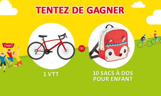 Jeu Tour de France Croquons la Vie & Vittel : VTT et sacs à gagner